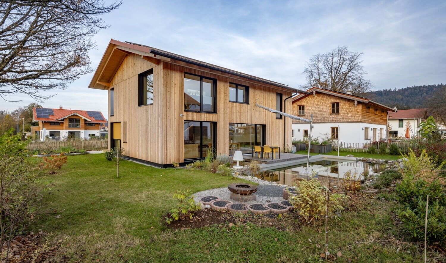 Modernes Holzhaus im Chiemgau