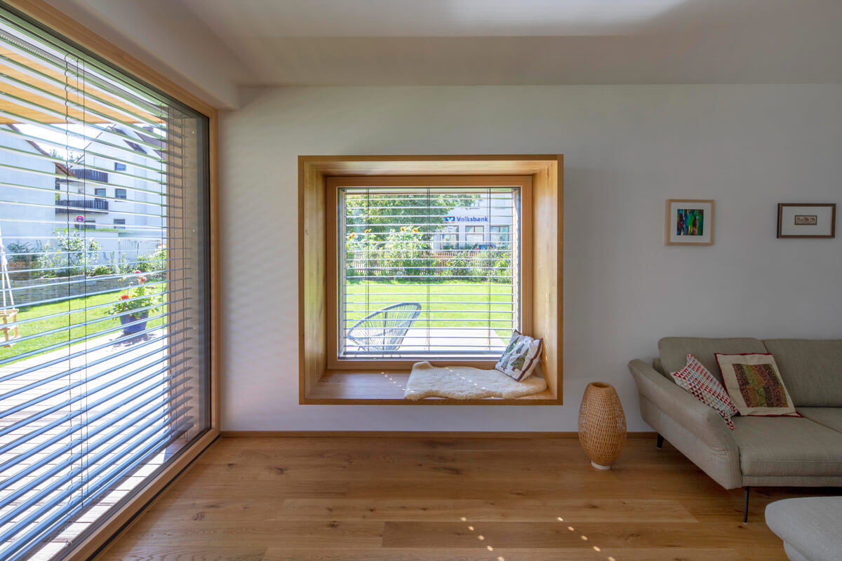 Sitzfenster aus Holz