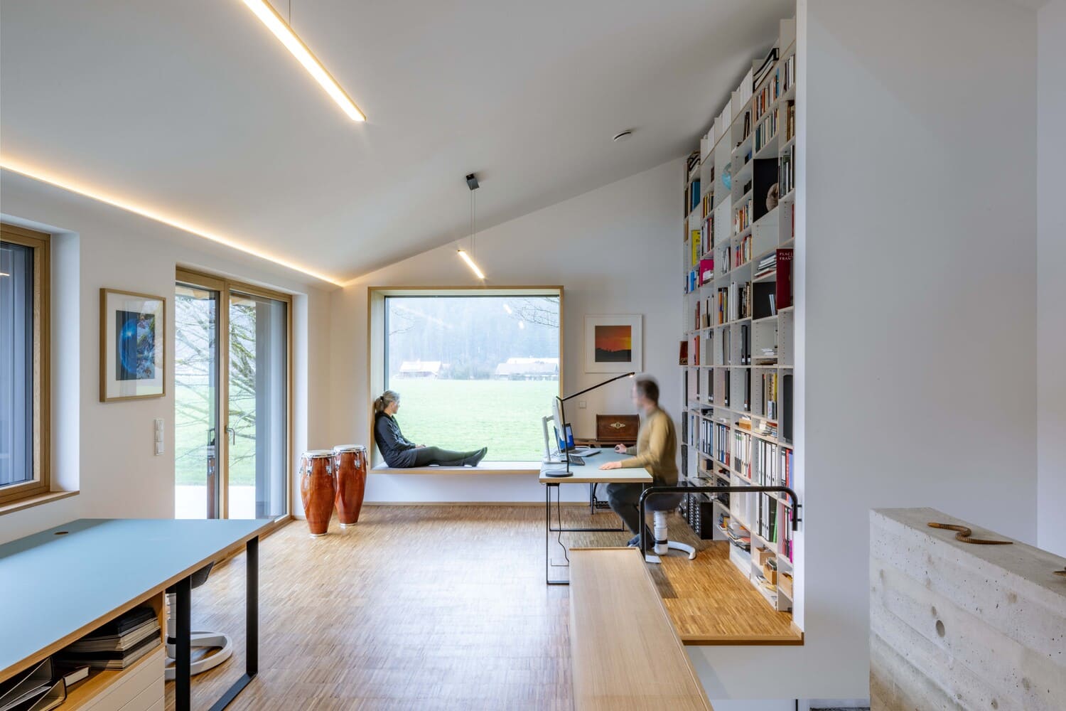 Sitzfenster im OG des Holzhauses Siegsdorf